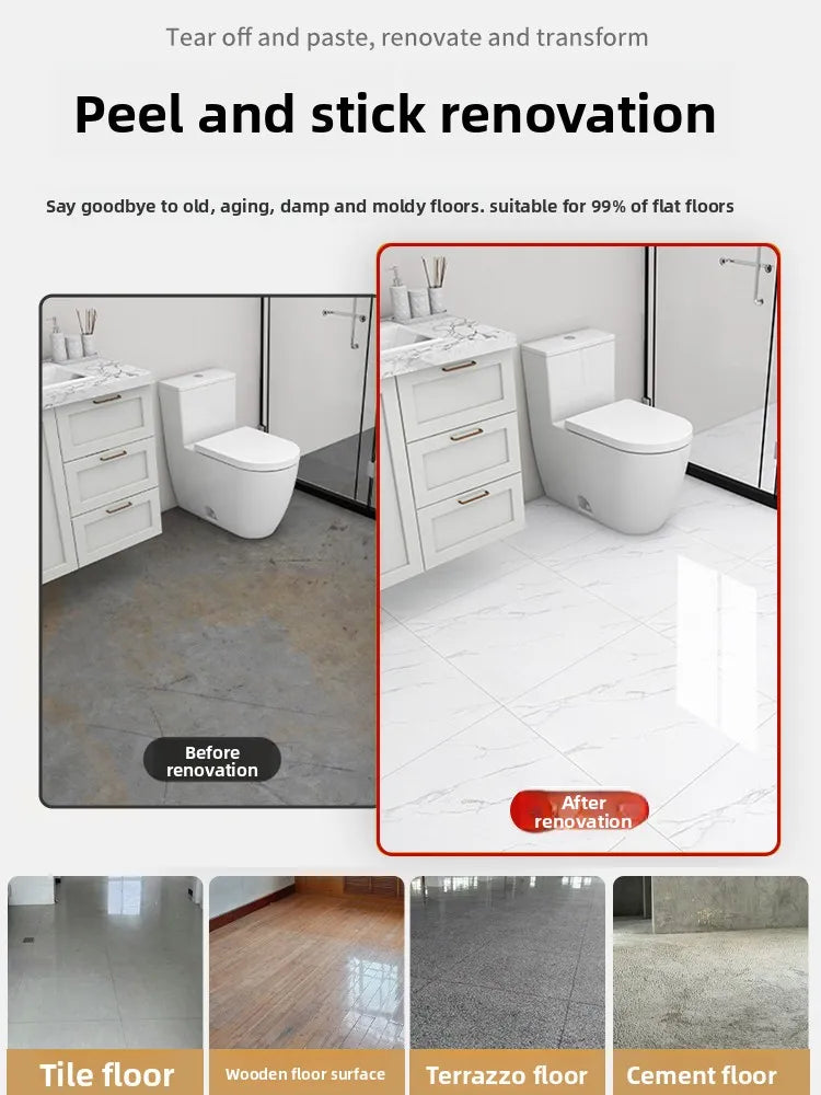 Batoom PVC Anti-Slip Floor Tiles for Kitchen Decoration