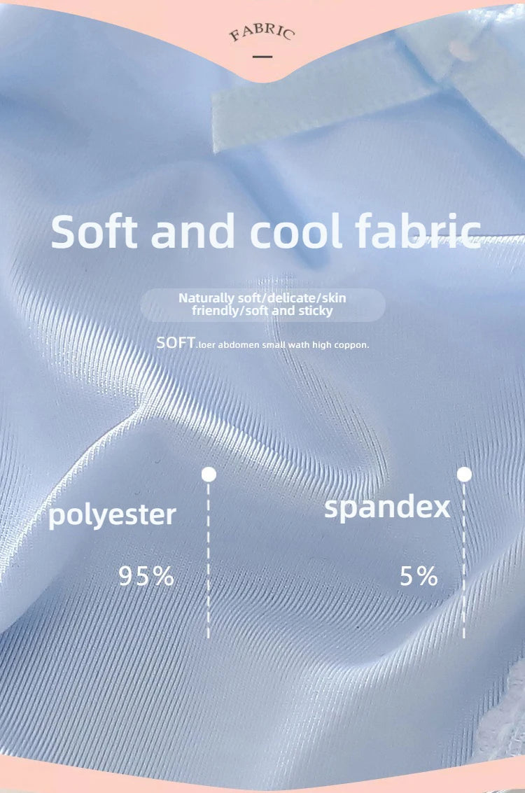 3 Pieces Women's Underwear, Thin, Cool, Sexy, Summer, Cold Silk