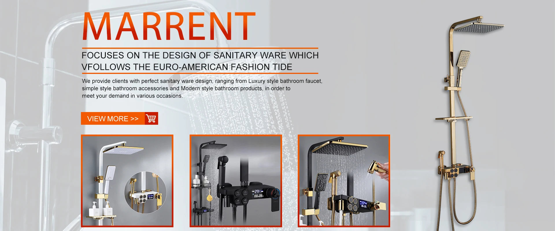 High-end Brushed Gold LED Hotel Makeup Mirror