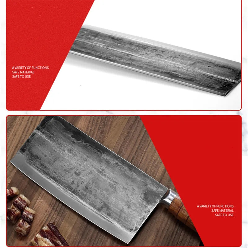 Wide Blade High Carbon Steel Knife - Kitchen Expert