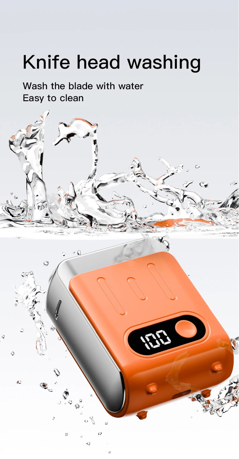 Mini Electric Smart Shaver Dual Blade Household Car Shaver Digital Display Rechargeable Shaver Powerful Beard Trimmer Tool