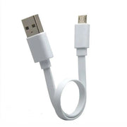 20cm Flat Micro USB Charging Cable - Compact &amp; Durable