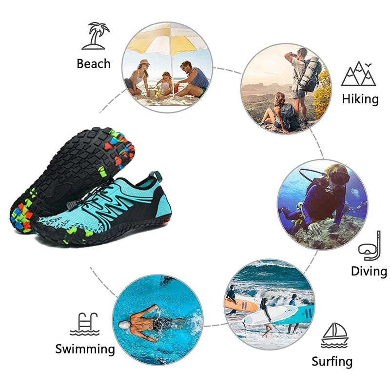 Unisex Water Shoes Quick-Dry Aqua Shoes Drainage Wading Shoes Beach Sports Swim Sandals Yoga Barefoot Diving Surfing Sneakers