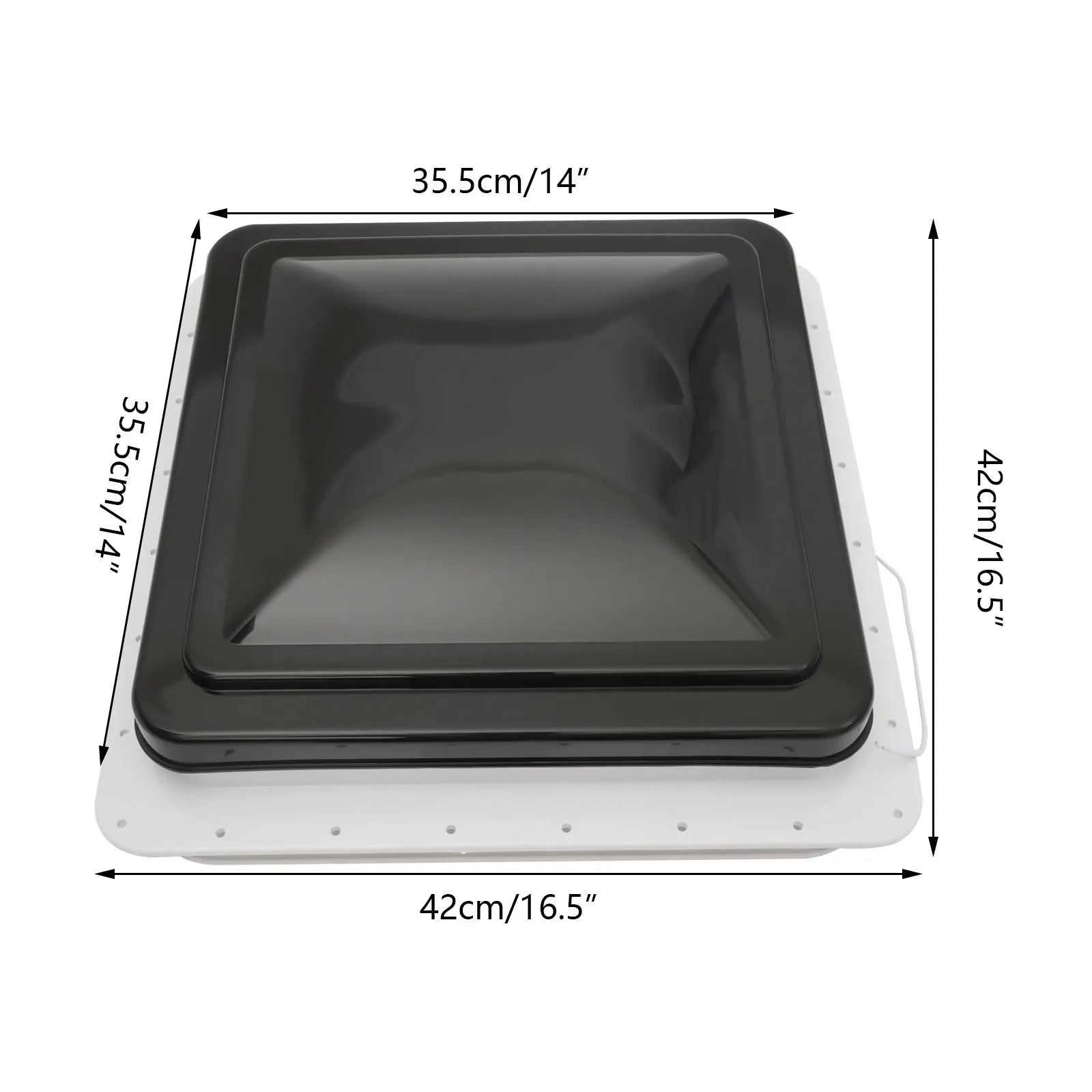 Quạt thông gió chống bụi cho mái xe RV 42cmx42cm