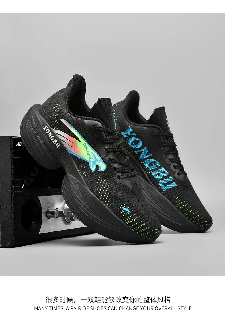 Giày Chạy Bộ Đệm Khí Carbon Nhẹ Êm Chân Chống Trượt