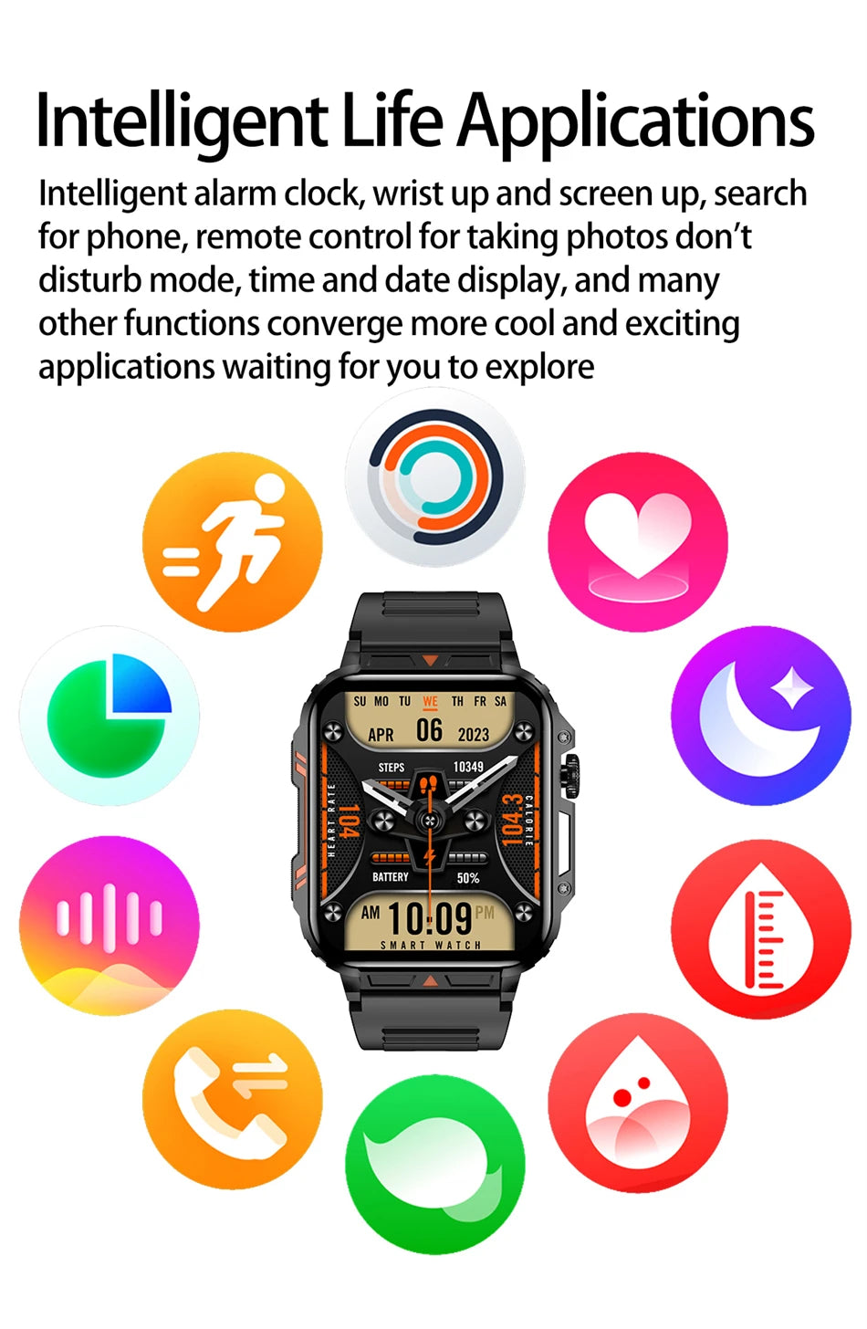 SmartWatch Nam 1.95 - Chống Nước, Gọi Bluetooth