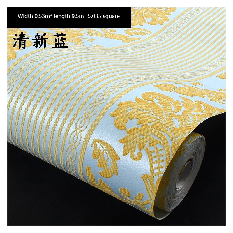 European 3D Wallpaper for Luxury Bedroom &amp; Living Room