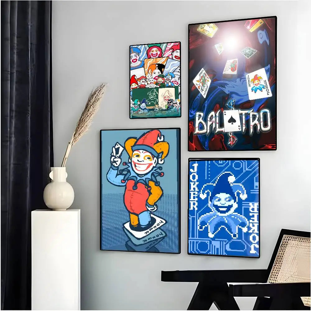 B-Balatro Poster Self-adhesive Art Waterproof Paper Sticker Coffee House Bar Room Wall Decor