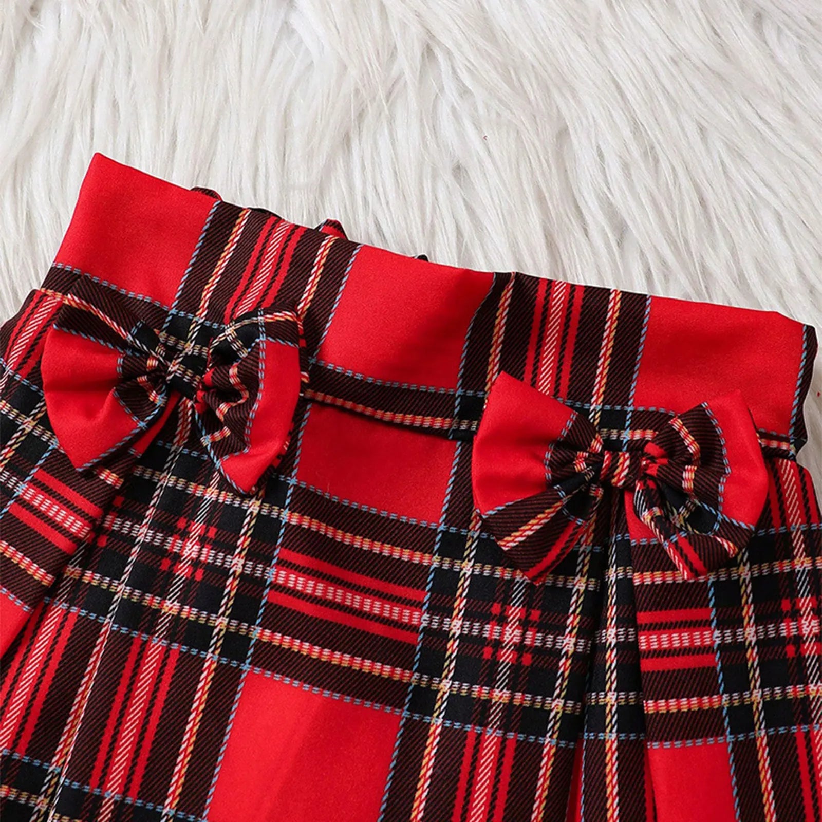 Cute Striped Puff Sleeve Baby Girl Dress Set