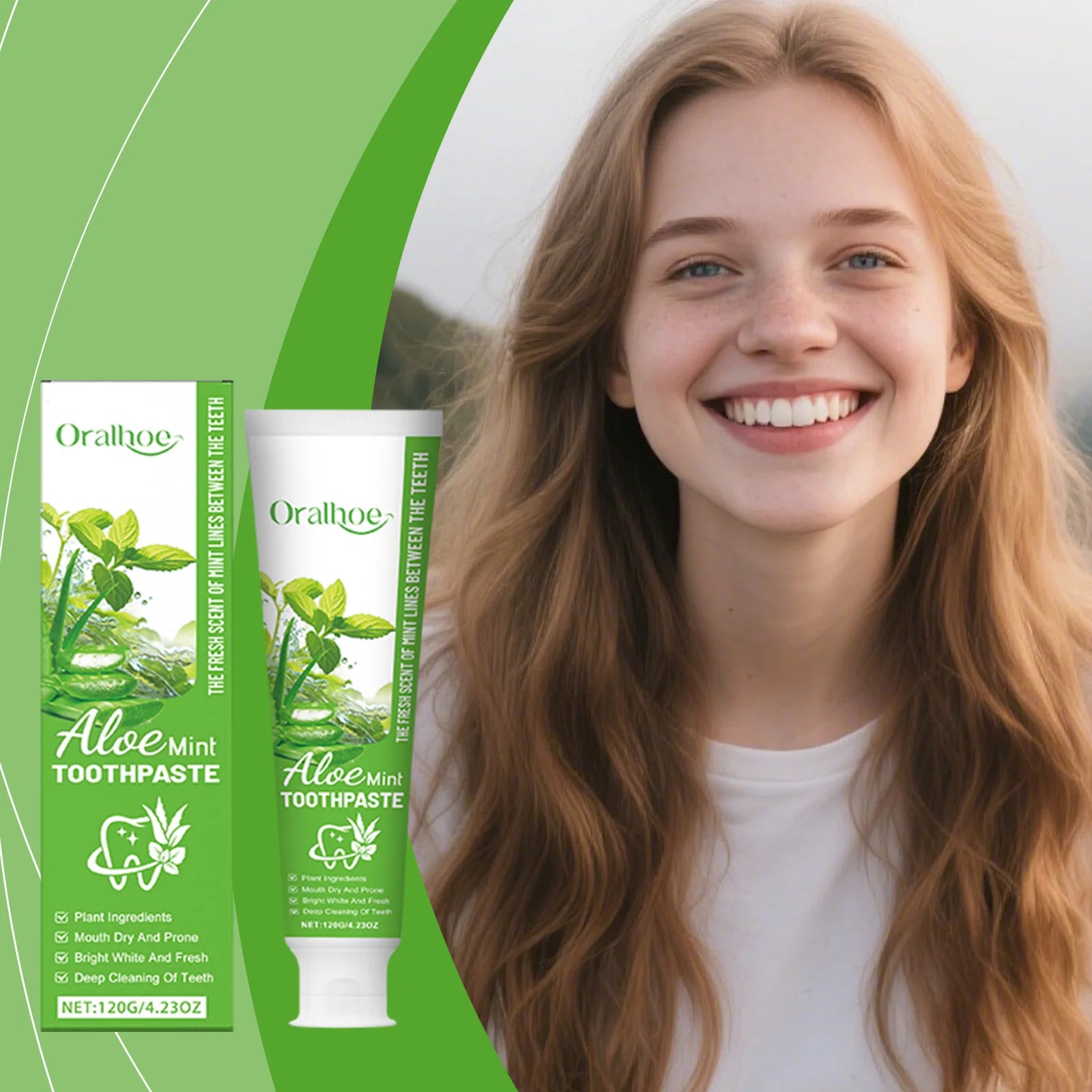 Aloe Vera Whitening Toothpaste Remove Yellowing Teeth Stain Calculus Repair Decay Fresh Oral Gentle Cleaning Brighten Toothpaste - Daisan Mart