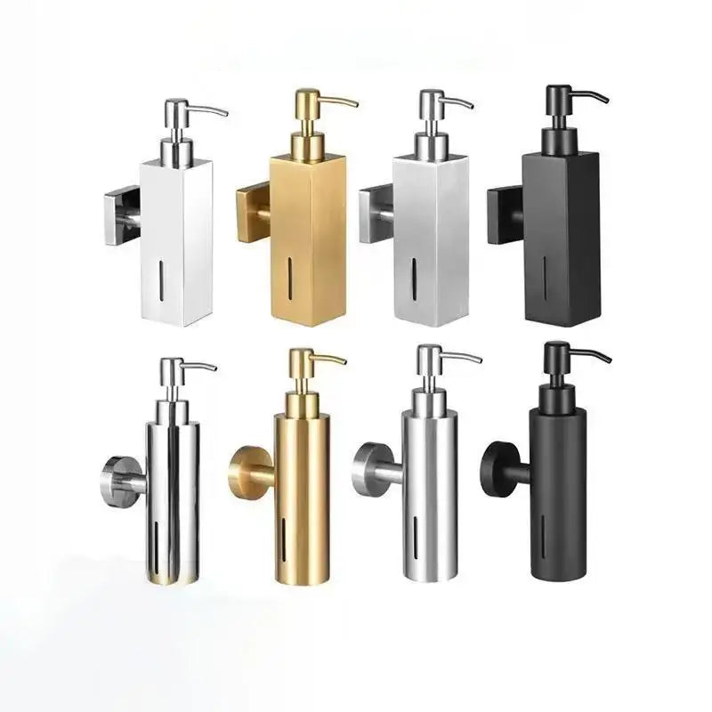 Bình Xà Phòng Inox 250ML Treo Tường Vàng Đen Khách Sạn - Daisan Mart