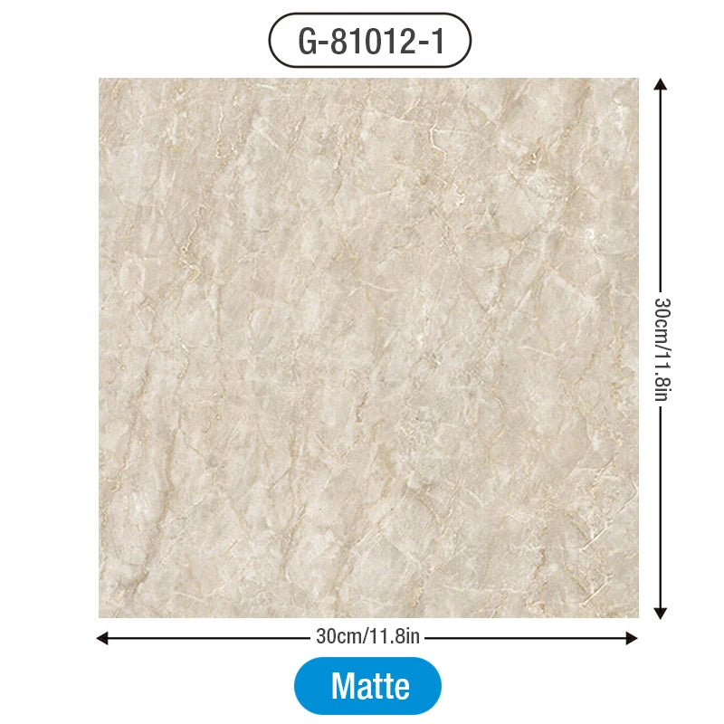 Simulated Marble Tile Floor Sticker PVC Waterproof Self-adhesive for Living room Toilet Kitchen Home Floor Decor 3d Wall sticker
