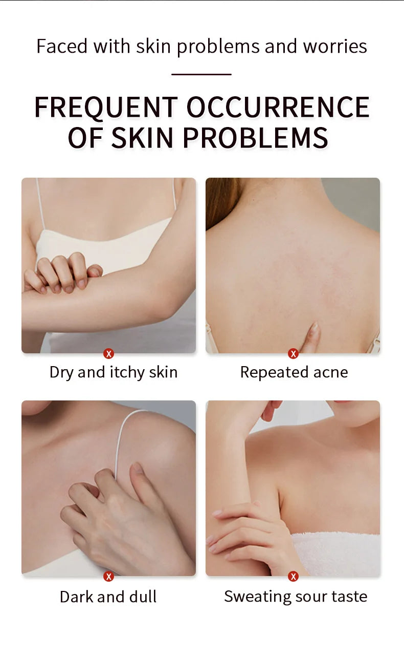 250ml Volcanic Mud Skin Care Body Wash Brightening Skin Tone Deep Cleansing Body Wash