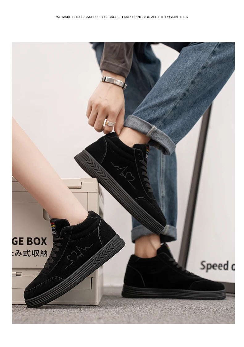 Giày Thêu Tim Đỏ Unisex - Thời Trang Thoáng Khí