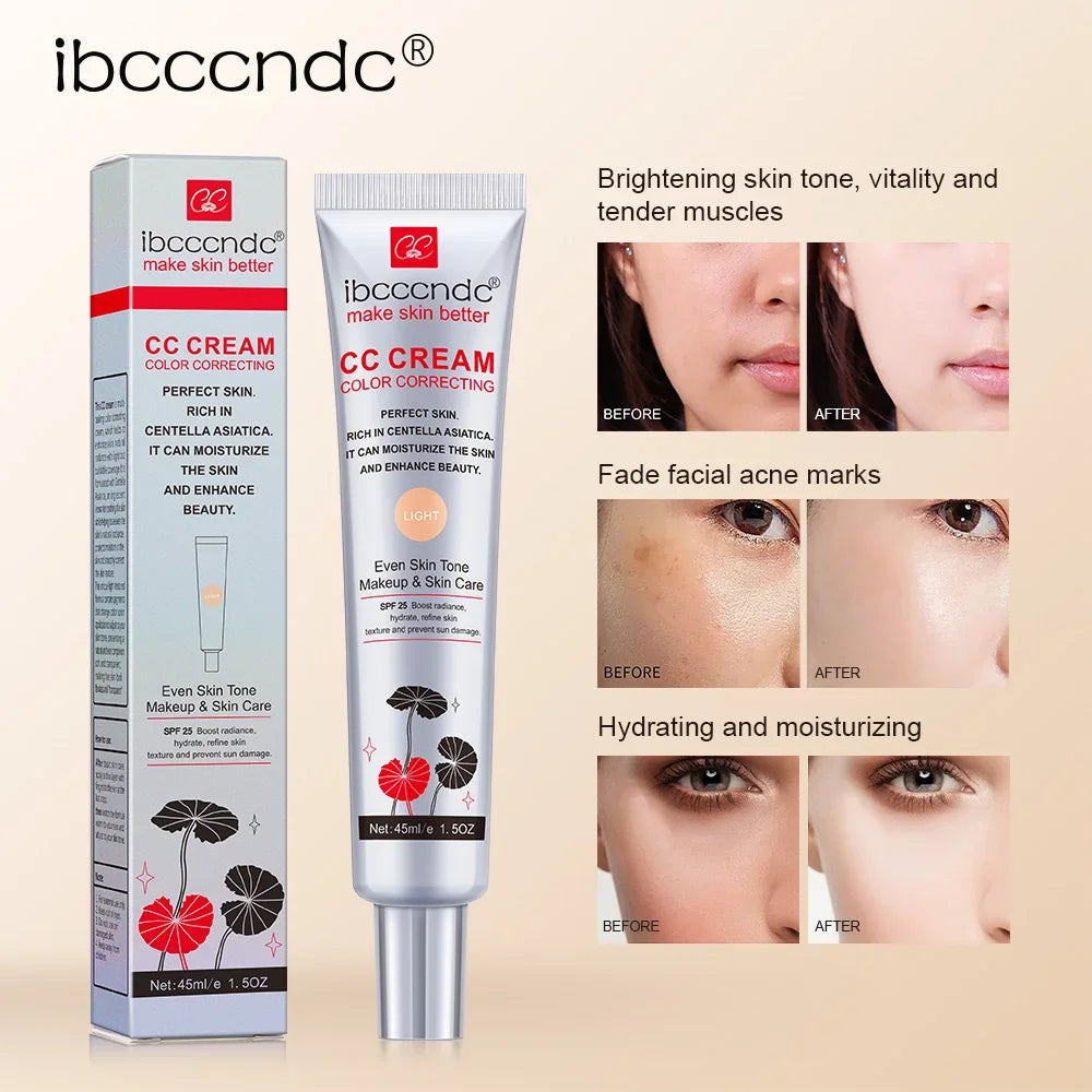 CC Cream for Face Concealer Makeup Foundation Concealer Full Coverage Cosmetics Base Female Cc Moisture erborian