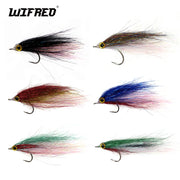 Wifreo Wounded Ice Minnow Fly Ice Dub Slowly Sinking Salmon Trout Sea Bass Pike Steelhead Redfish Fly Fishing Flies Lures 