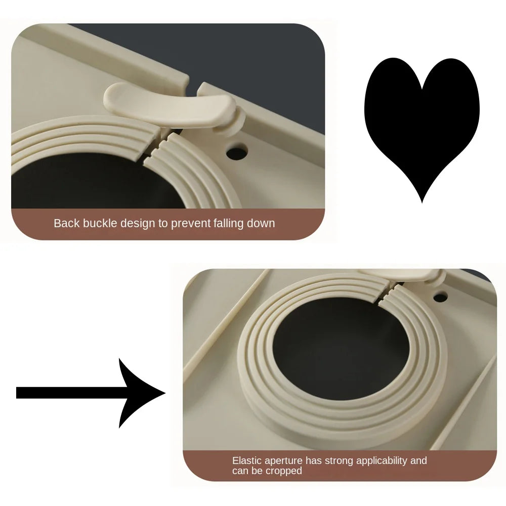 New Silicone Faucet Mat Kitchen Sink Accessories Gadgets Durable Sink Splash Guard Pad Bathroom Countertop Protector - Daisan Mart