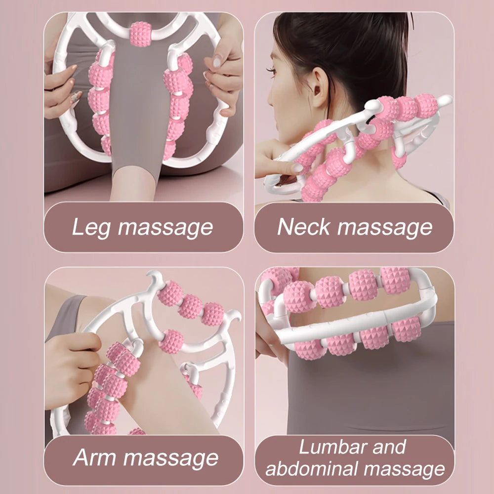 Newest 20 Wheel Annular Leg Clamp Massager Anti-cellulite Massager Body Slimming Roller Massage for Body Massager Relax - Daisan Mart