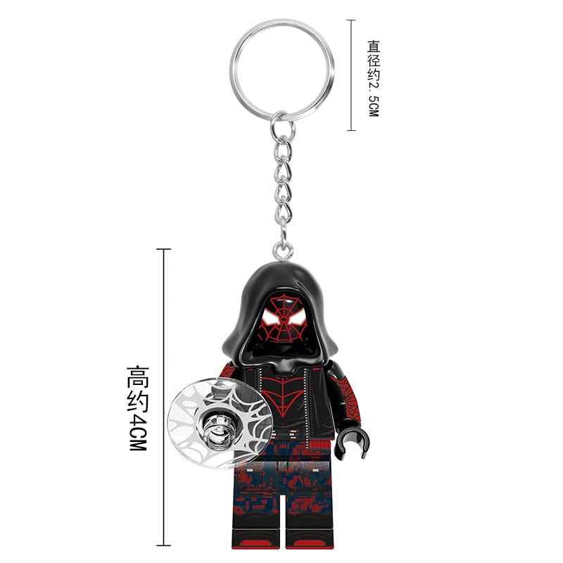 Lego Spider-Man Miles &amp; Gwen Cute Bag Keychain