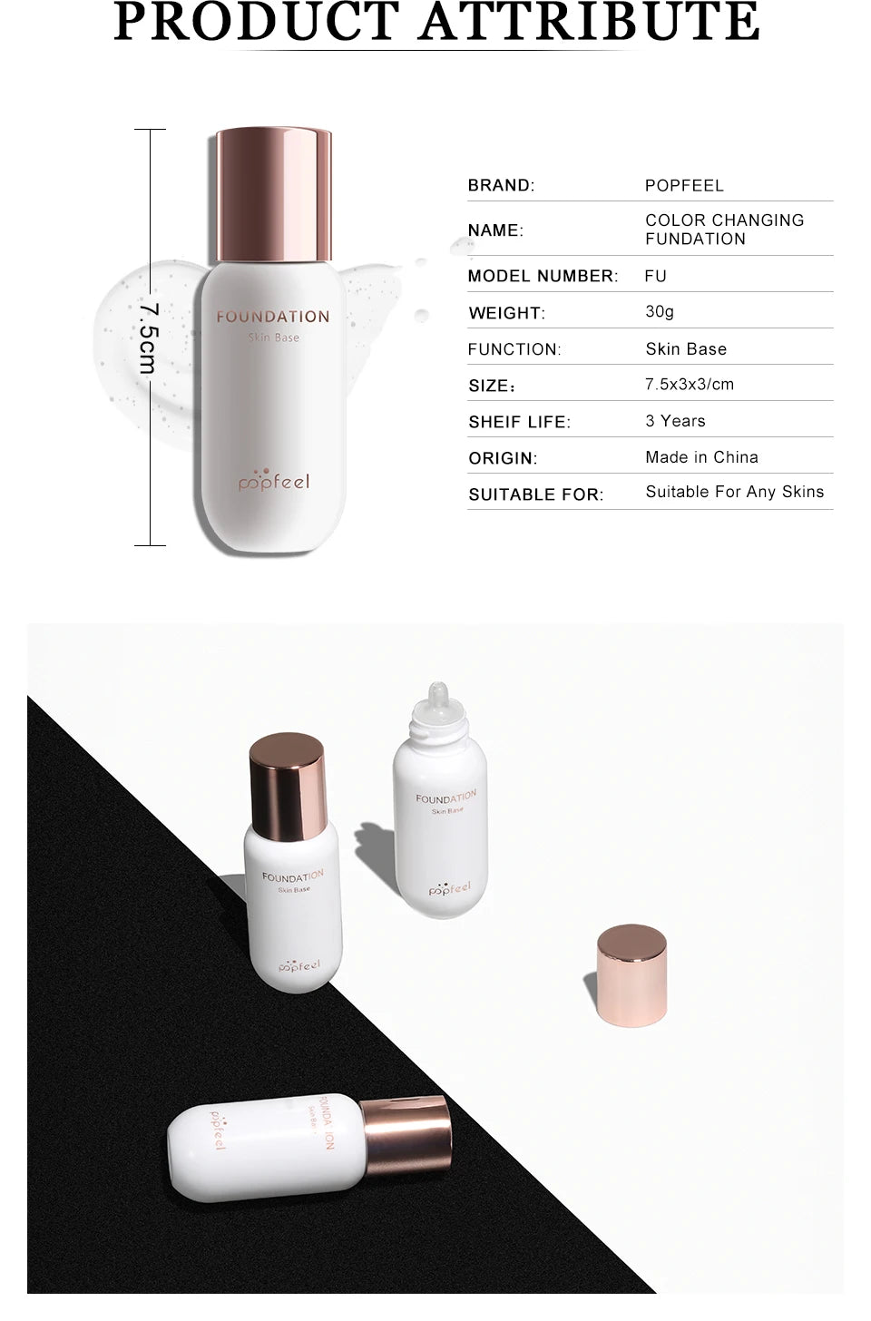 Kem Nền Đổi Màu Tức Thì - Phù Hợp Da Trung & Sáng