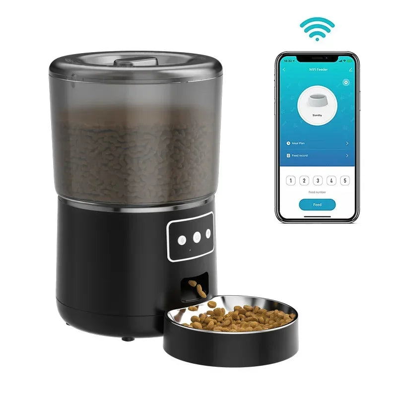 Pet Feeder Automatic Quantitative 4L Grain Storage Bucket Electric Intelligent Feeding Integrated Cat and Dog Feeding Machine - Daisan Mart