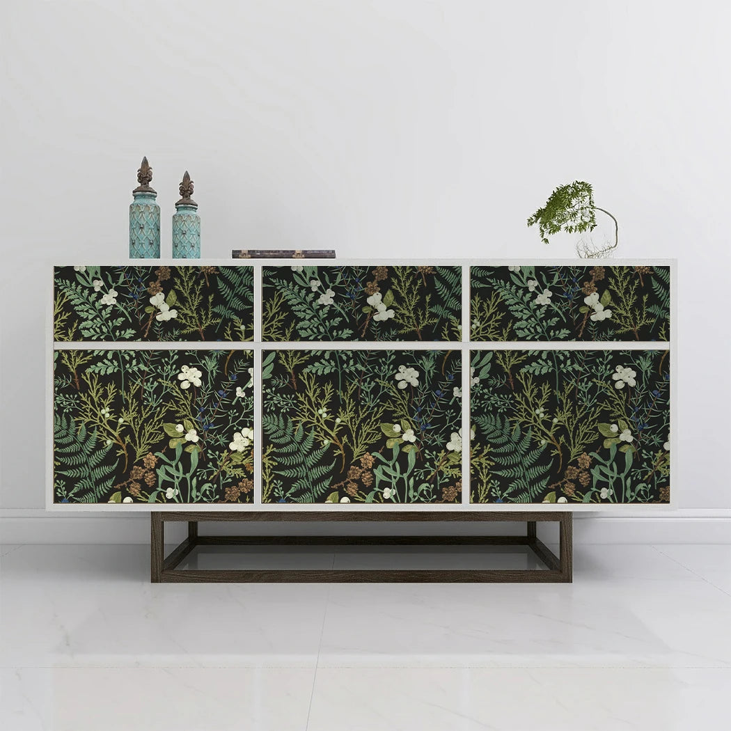 Tropical Rain Forest Peel and Stick Wallpaper White Floral Self Adhesive Removable Leaf Contact Paper For Bedroom Walls Cabinets - Daisan Mart