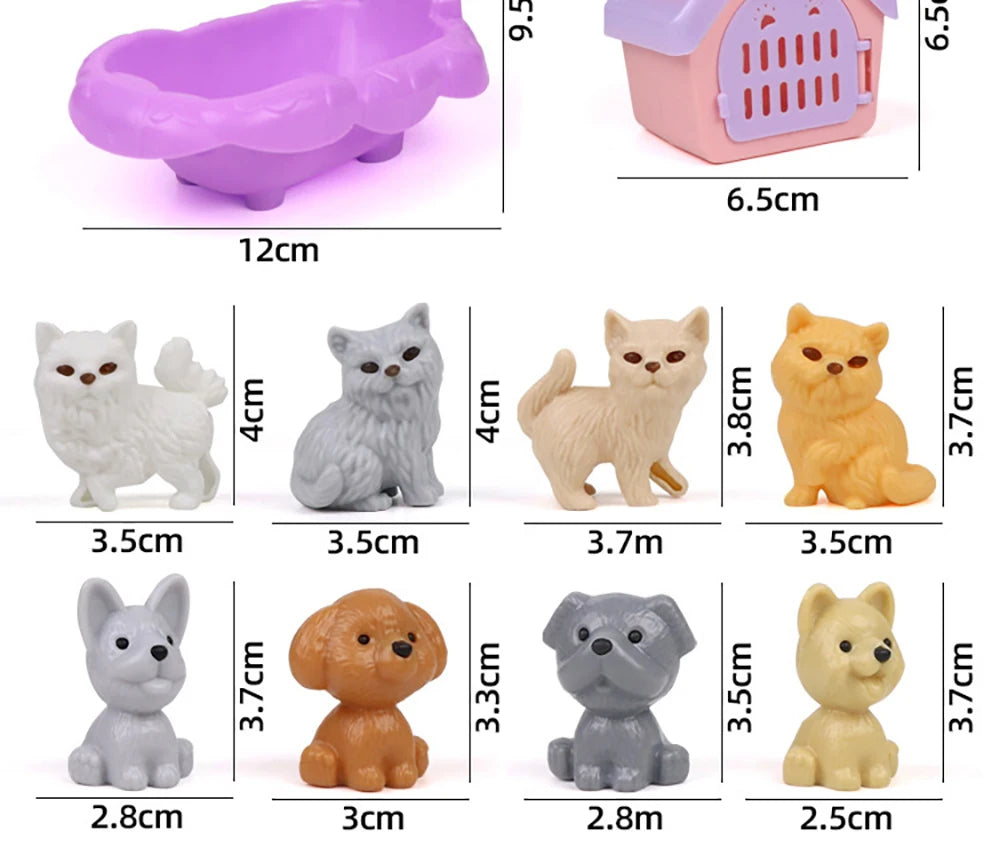 Cute Pet Basket Toy Set - Christmas Gift for Kids