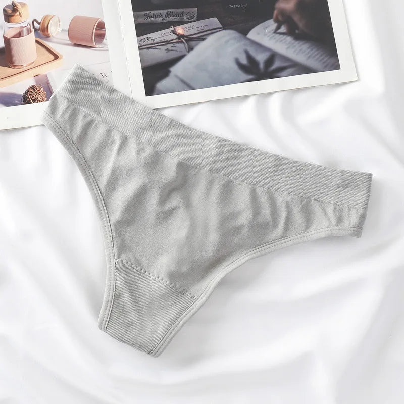 Seamless Thongs Women High Waist Sports Panties Sexy Underwear Ladies Fitness Lingere Pantys Comfortable Women G-string