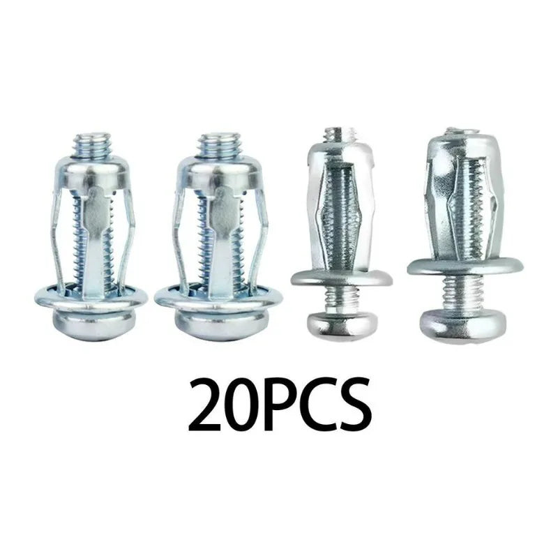 20pcs Jack Nuts Screw Petal Screw Anchors Petal Expansion Plugs for Curtain Expansion Clamp Petal Rivet Lock Jack Nut Bolt