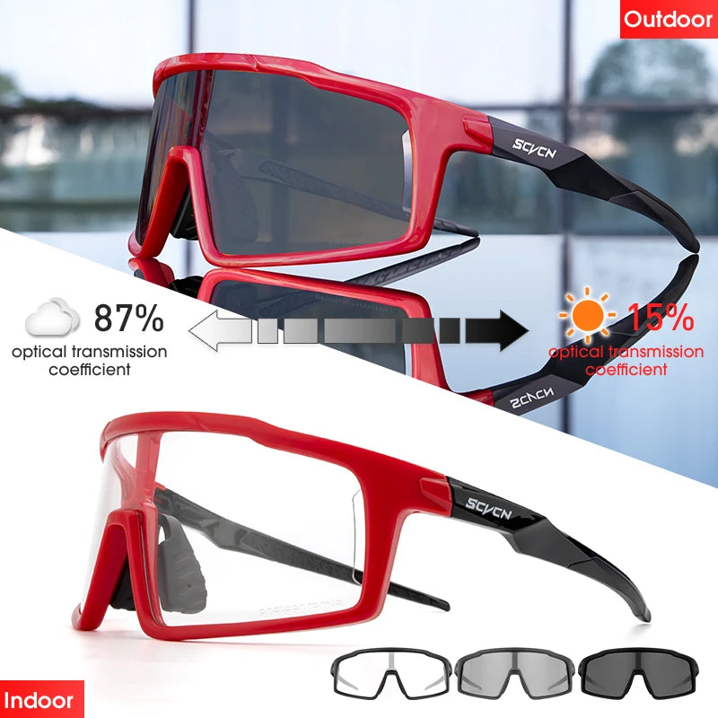 SCVCN Photochromic Sunglasses - Cycling, Sports, UV400 Protection