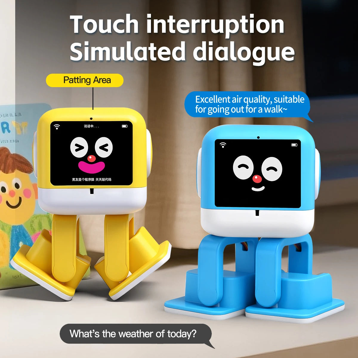 Smart AI Robot WiFi Early Education Toys for Children Speech Recognition & Voice Interactive Educational Learning Machine - Daisan Mart