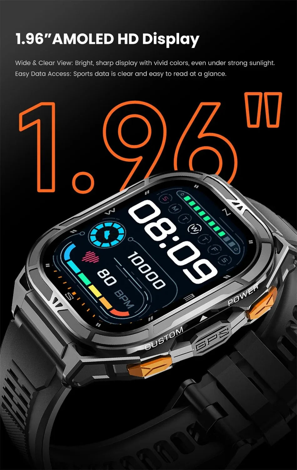 2025 Smart Watch GPS AMOLED 5ATM Bluetooth Calling