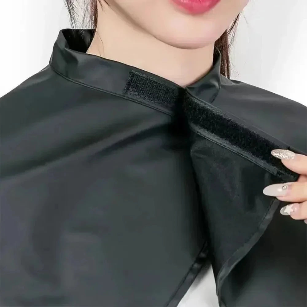 Áo choàng cắt tóc đen ngắn tiệm salon chuyên nghiệp - Daisan Mart