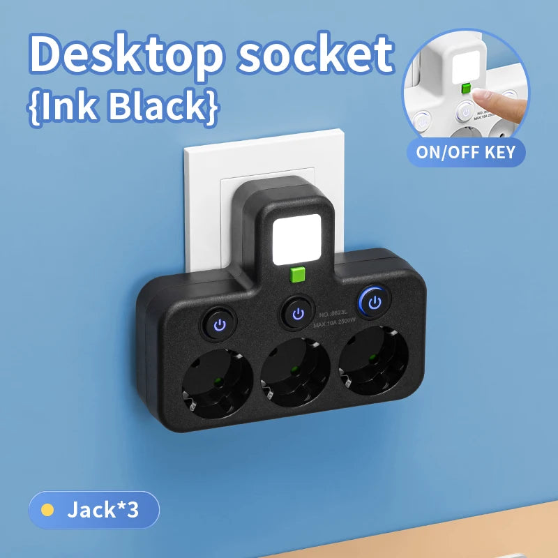 Ổ Cắm Đa Năng USB Công Tắc Riêng Có Đèn Báo