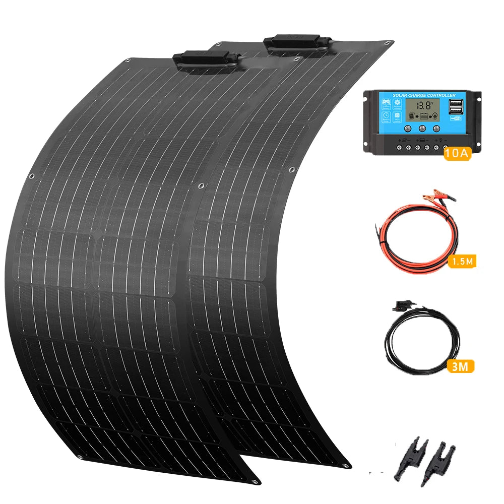 XINPUGUANG 12V 50W Flexible Solar Panel 19.8V 100W Photovoltaic solar panels battery charger for Car Boat home camper balcony