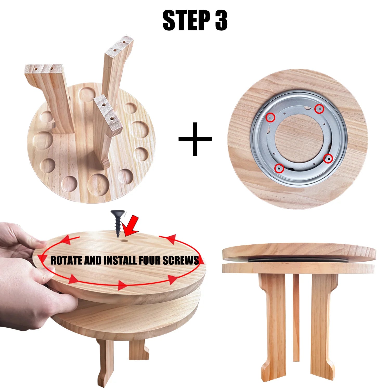 360° Rotation Wooden 12 Slots Round Fishing Rod Holder Upgrade And Strengthen Space Saving Storage Organizer Roove Fishing Gear