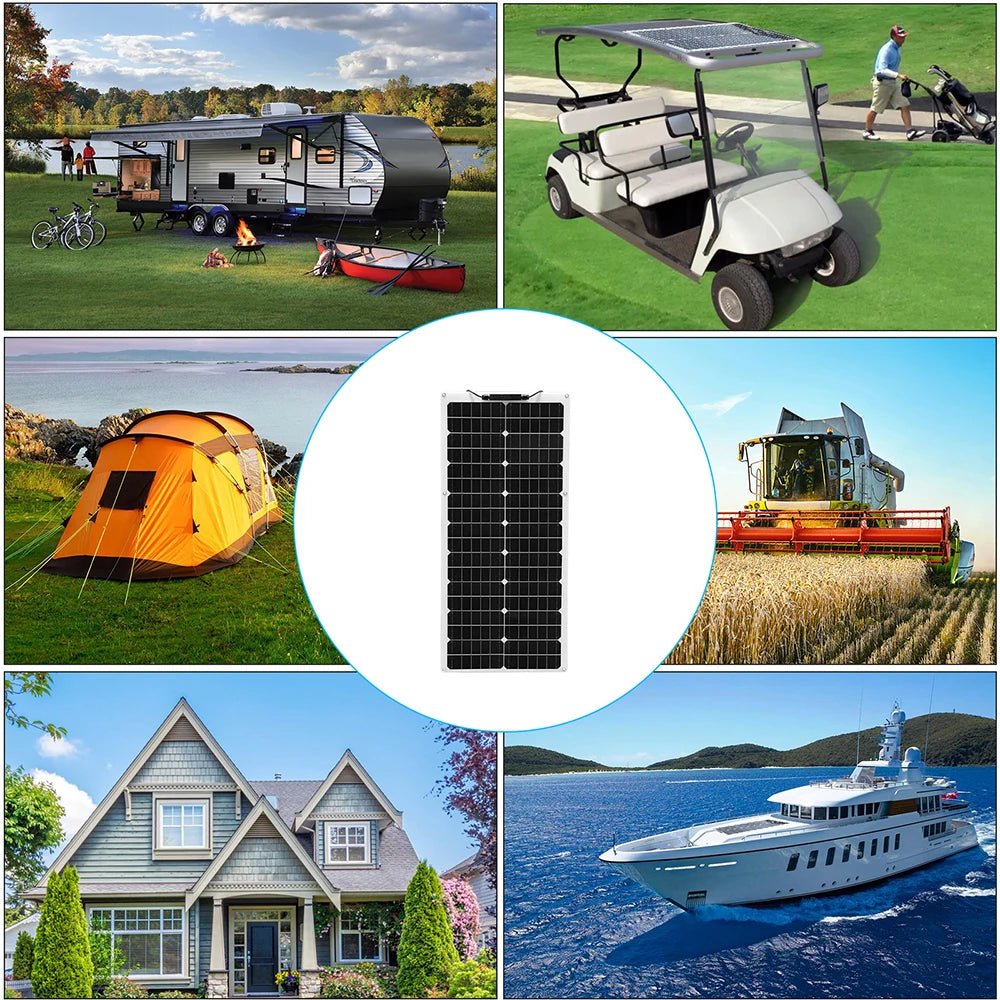 XINPUGUANG solar panel complete kit 12v /24V photovoltaic panel 50W 100W cells Solar Battery Charger Car Boat House balcony