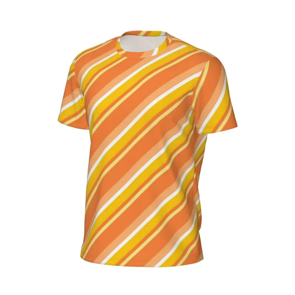 Stylish Mondrian Striped Men's Gym T-Shirt