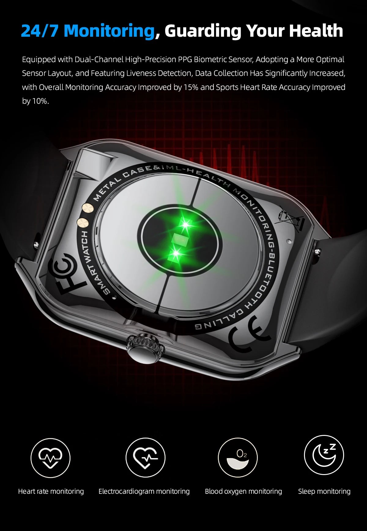 Ultra-Thin Smartwatch 1.96 AMOLED Continuous Display