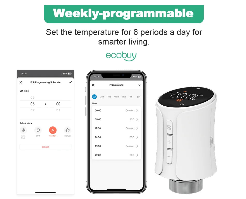 Van Nhiệt Wifi Thông Minh Tuya - Điều Khiển Nhiệt Độ - Daisan Mart