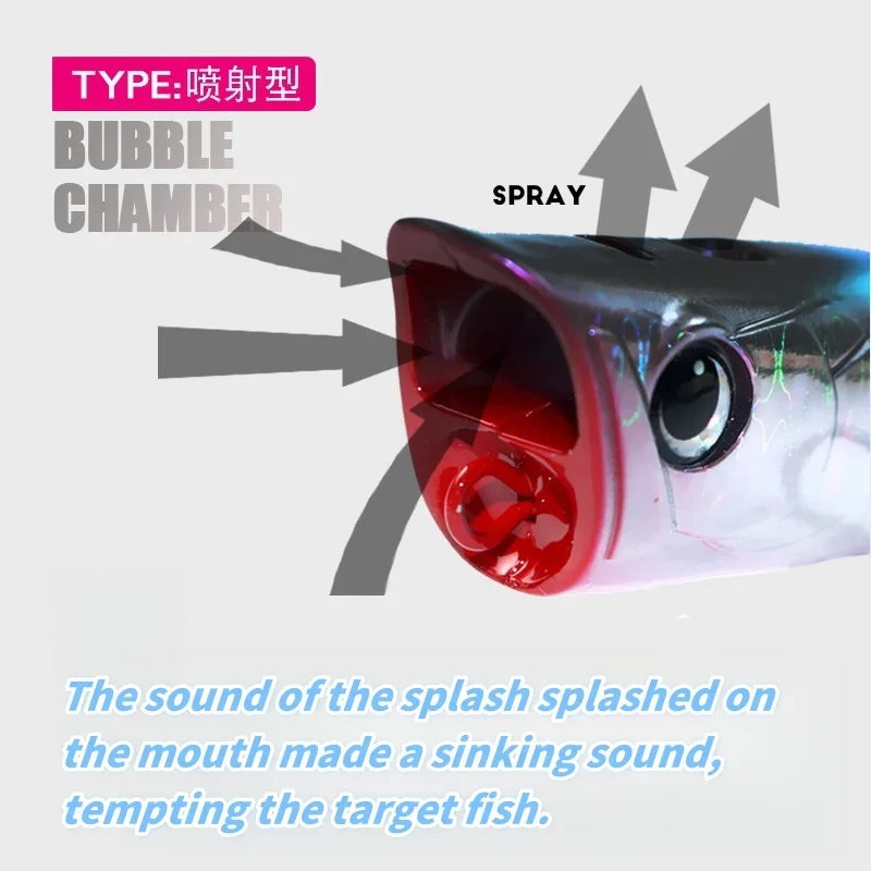 Mồi Giả Câu Cá MUKUN Popper Nổi 8.5-30g