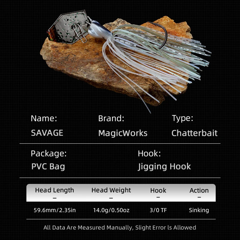 Mồi Jig Đầu Lắc 1/2oz Câu Cá Magic Works Silicon