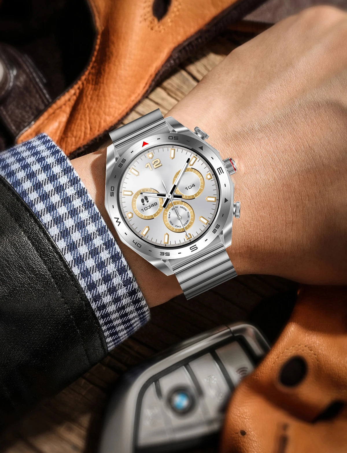 Men's Smart Watch 400mAh Durable Steel, Bluetooth Calling