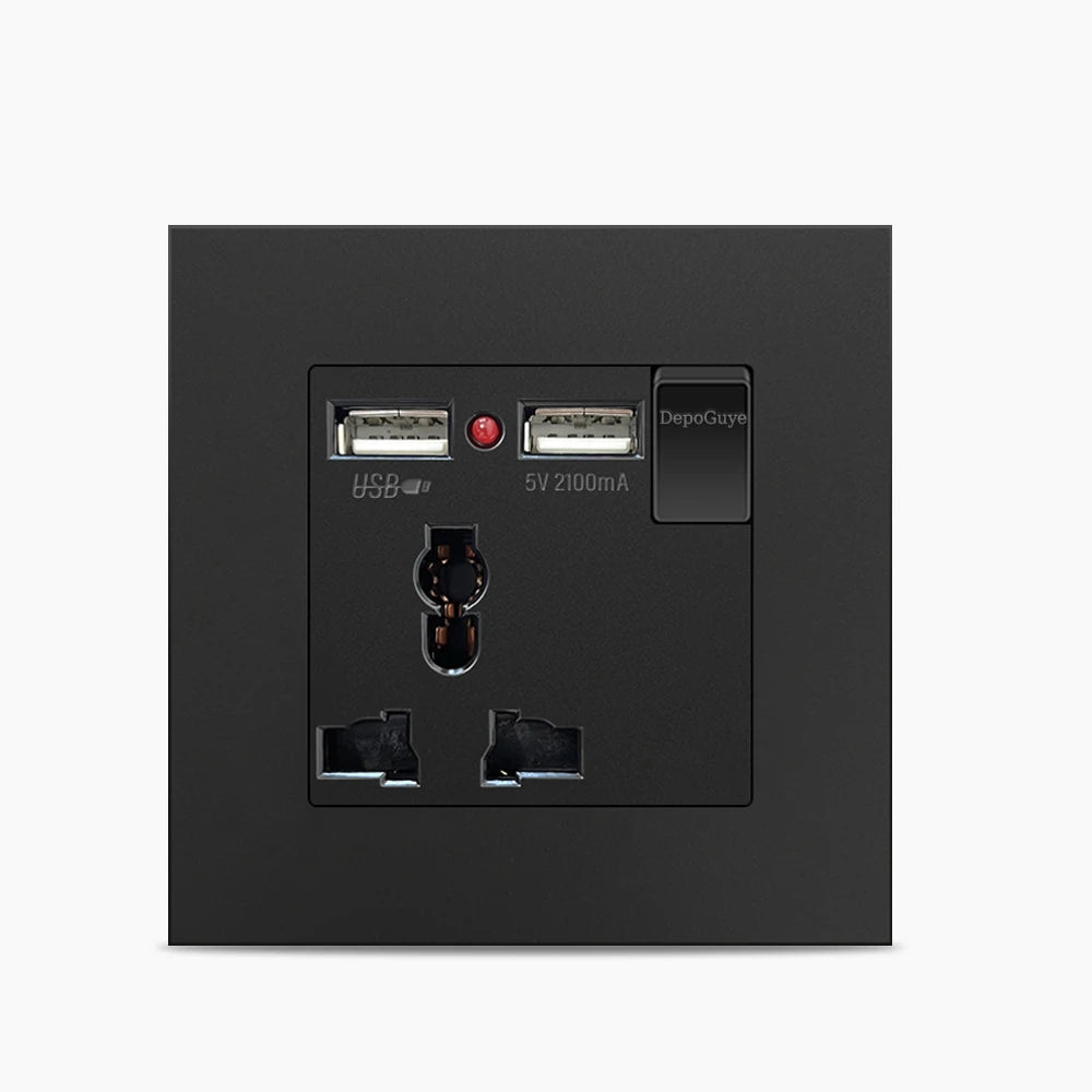 Ổ Cắm Đa Năng Sạc Nhanh 18W USB Type-C 3 Chân 220V