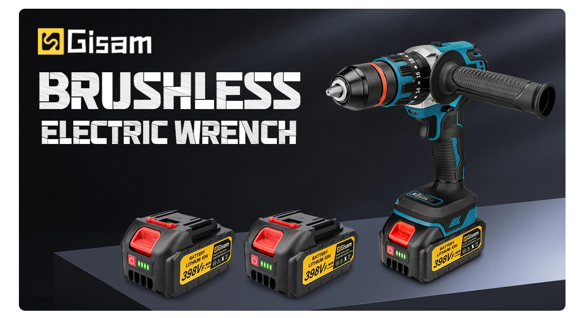 Brushless Electric Impact Drill Ice Breaking Fishing Cordless Screwdriver Rechargeable Battery Hand Drill Power Tools 13MM 480NM