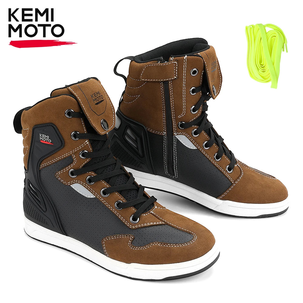 Men's Summer Anti-Shock Reflective Motorcycle Boots