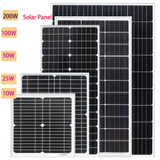 XINPUGUANG Rigid Glass Solar Panel Monocrystalline 10W 25W 50W 100W 200w Power Generation PV Panel charge paneles solares