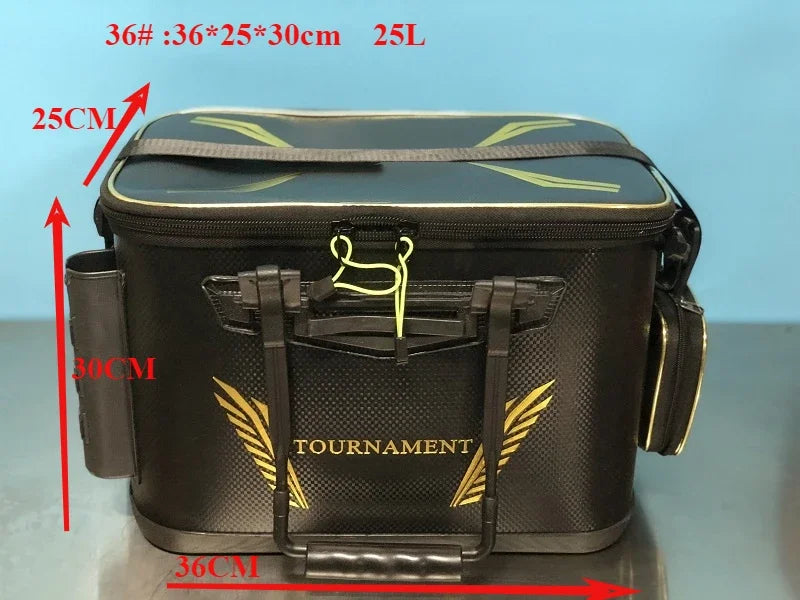 36cm 40cm 45cm Thicken EVA Live Fish Box Unfoldable Fishing Bait Tank Bucket Camping Outdoor Fishing Tackle Equipment