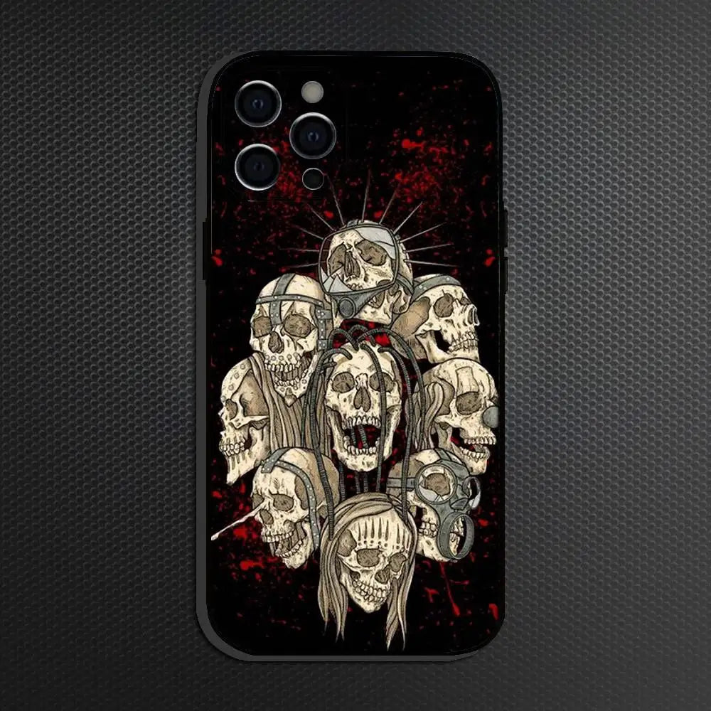 Ốp lưng Silicone Đen SlipknotS iPhone 11-16 Pro Max
