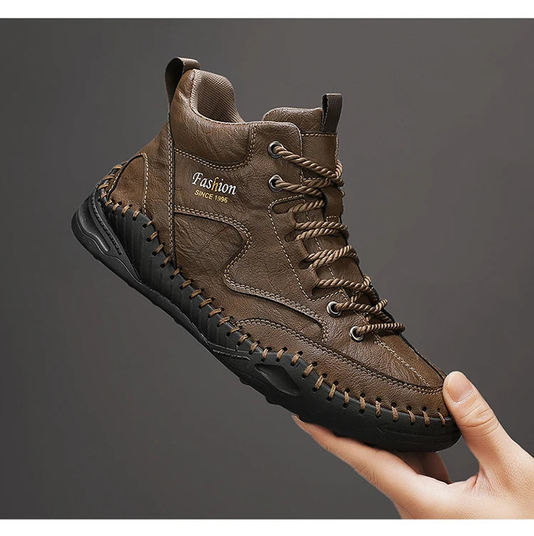 High Quality Men's Handmade Leather Shoes - Size 38-48, Anti-Slip